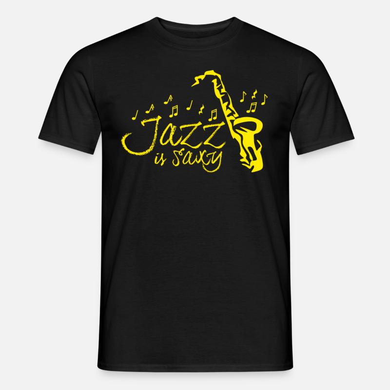 Saxophon Saxy Jazz Saxophone - Männer T-Shirt - Schwarz