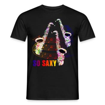 Saxophoniste Jazz Saxophones Saxy - T-shirt homme - noir - Devant - AI Model Male 178 light (178cm)