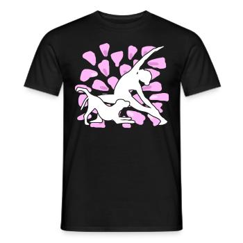 Yoga Dog Méditation Chiens Yoga Exercice - T-shirt homme - noir - Devant - AI Model Male 178 light (178cm)