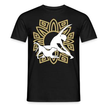 Chien Yoga Chien Méditation Yoga Exercice - T-shirt homme - noir - Devant - AI Model Male 178 light (178cm)