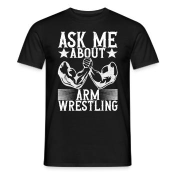 Armdrücken Armwrestling - Männer T-Shirt - Schwarz - Vorne - AI Model Male 178 light (178cm)