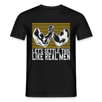 Armdrücken Armwrestling - Männer T-Shirt - Schwarz - Vorne - AI Model Male 178 light (178cm)