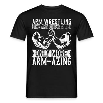 Armdrücken Armwrestling - Männer T-Shirt - Schwarz - Vorne - AI Model Male 178 light (178cm)