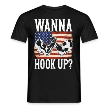 Armdrücken Armwrestling - Männer T-Shirt - Schwarz - Vorne - AI Model Male 178 light (178cm)