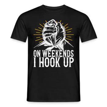 Armdrücken Armwrestling - Männer T-Shirt - Schwarz - Vorne - AI Model Male 178 light (178cm)