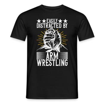 Armdrücken Armwrestling - Männer T-Shirt - Schwarz - Vorne - AI Model Male 178 light (178cm)