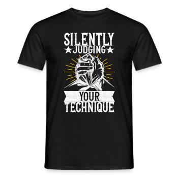 Armdrücken Armwrestling - Männer T-Shirt - Schwarz - Vorne - AI Model Male 178 light (178cm)