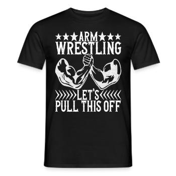 Armdrücken Armwrestling - Männer T-Shirt - Schwarz - Vorne - AI Model Male 178 light (178cm)