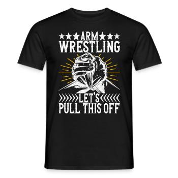Armdrücken Armwrestling - Männer T-Shirt - Schwarz - Vorne - AI Model Male 178 light (178cm)