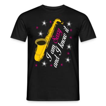 Saxophon Spruch Saxy Jazz Saxophone - Männer T-Shirt - Schwarz - Vorne - AI Model Male 178 light (178cm)