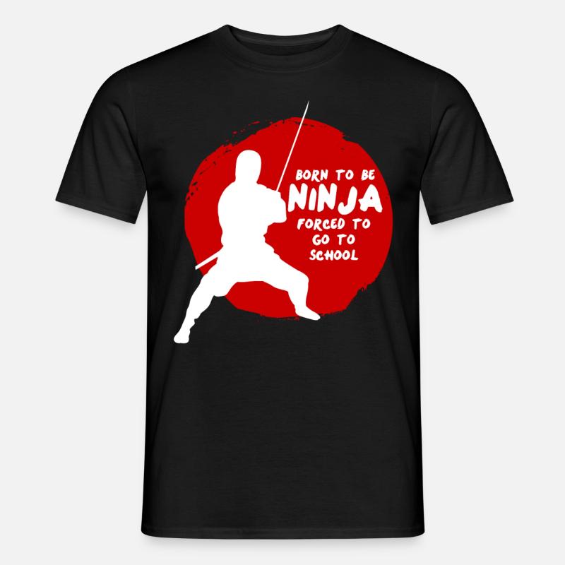 Ninja Schulkind Schule Ninjas - Männer T-Shirt - Schwarz