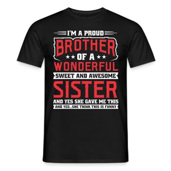 Ich Bin Ein Stolzer Bruder - Männer T-Shirt - Schwarz - Vorne - AI Model Male 178 light (178cm)