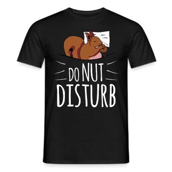 Squirrel Sleep Bed Tired Squirrel - Men's T-Shirt - black - Front - AI Model Male 178 light (178cm)