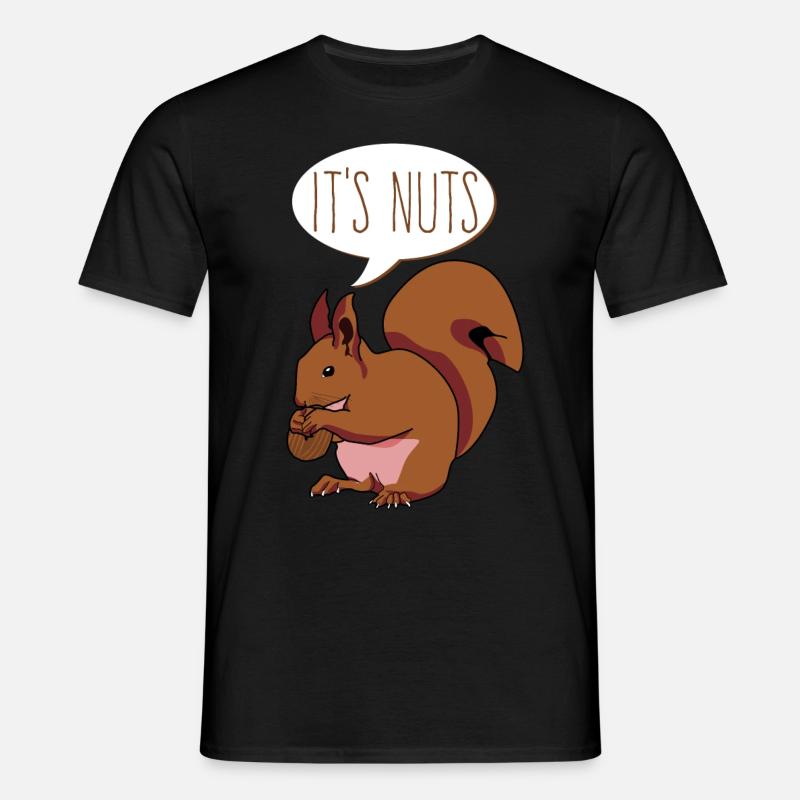 Eichhörnchen It's Nuts Squirrel - Men's T-Shirt - black