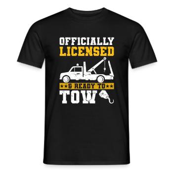 Abschleppwagen Shirts | Abschlepper Geschenkideen - Männer T-Shirt - Schwarz - Vorne - AI Model Male 178 light (178cm)