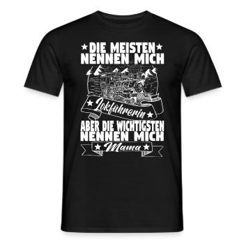 Lokführerin Eisenbahnerin Eisenbahn Schaffnerin - Männer T-Shirt - Schwarz - Vorne - AI Model Male 178 light (178cm)