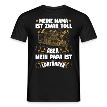 Dampflok Lokführer Eisenbahner Eisenbahn Vater - Männer T-Shirt - Schwarz - Vorne - AI Model Male 178 light (178cm)