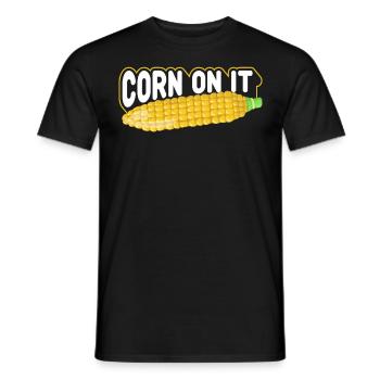 Corn on it - Men's T-Shirt - black - Front - AI Model Male 178 light (178cm)