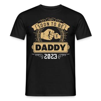 Bald Papa 2023 - Männer T-Shirt - Schwarz - Vorne - AI Model Male 178 light (178cm)