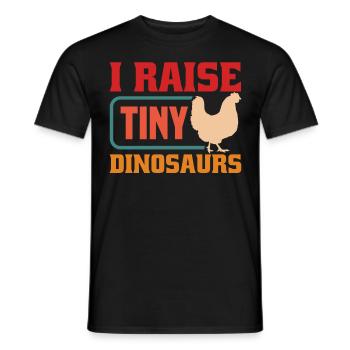 I raise tiny dinosaurs - Men's T-Shirt - black - Front - AI Model Male 178 light (178cm)