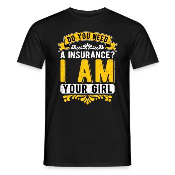 Versicherungsvertreterin Versicherungskauffrau - Männer T-Shirt - Schwarz - Vorne - AI Model Male 178 light (178cm)