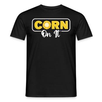 Corn on it - Men's T-Shirt - black - Front - AI Model Male 178 light (178cm)