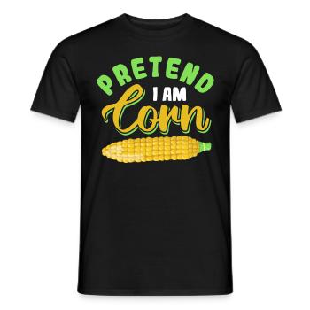 Pretend i am Corn - Men's T-Shirt - black - Front - AI Model Male 178 light (178cm)