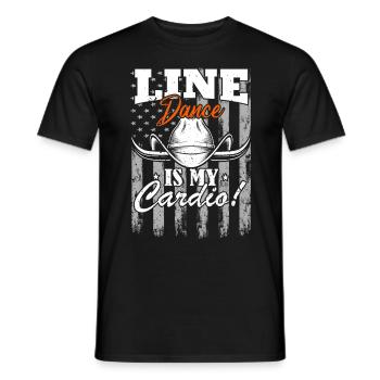 Line Dance is my Cadio Country Music Line Dancing - Men's T-Shirt - black - Front - AI Model Male 178 light (178cm)