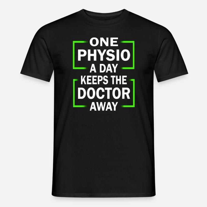 One Physio A Day - Physiotherapeut - Männer T-Shirt - Schwarz