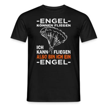 Paraglider - Skydiver & Fallschirmspringer - Männer T-Shirt - Schwarz - Vorne - AI Model Male 178 light (178cm)