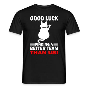 Good Luck | Farewell - Job change - Men's T-Shirt - black - Front - AI Model Male 178 light (178cm)