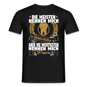 Zahntechniker Zahnmediziner Zahnarzt Papa Vater - Männer T-Shirt - Schwarz - Vorne - AI Model Male 178 light (178cm)