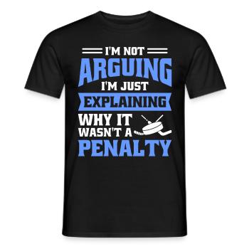 Je ne discute pas, j’explique simplement pourquoi - T-shirt homme - noir - Devant - AI Model Male 178 light (178cm)