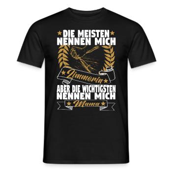 Zimmerin Mama Holzbauer Mutter Zimmerer Holzbau - Männer T-Shirt - Schwarz - Vorne - AI Model Male 178 light (178cm)