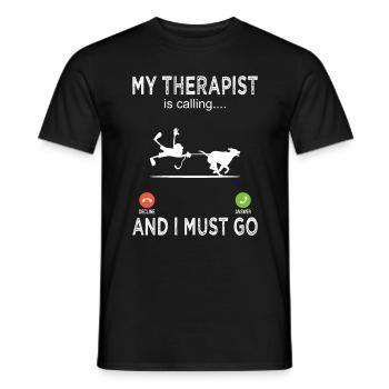 Dog owners - Dog owners - Dog lovers - Men's T-Shirt - black - Front - AI Model Male 178 light (178cm)