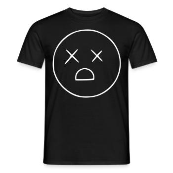 Emoji sketch dead white - Men's T-Shirt - black - Front - AI Model Male 178 light (178cm)
