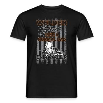 Welder Dad - Welding slogan - Metal construction - Men's T-Shirt - black - Front - AI Model Male 178 light (178cm)