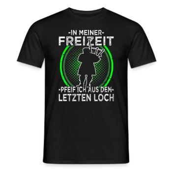 Dudelsack - Dudelsackspieler - Bagpiper - Männer T-Shirt - Schwarz - Vorne - AI Model Male 178 light (178cm)