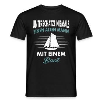 Unterschätze niemals einen alten Mann - Männer T-Shirt - Schwarz - Vorne - AI Model Male 178 light (178cm)