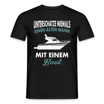 Unterschätze niemals einen alten Mann - Männer T-Shirt - Schwarz - Vorne - AI Model Male 178 light (178cm)