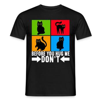 Cats Misanthrope Sarcasm - Men's T-Shirt - black - Front - AI Model Male 178 light (178cm)