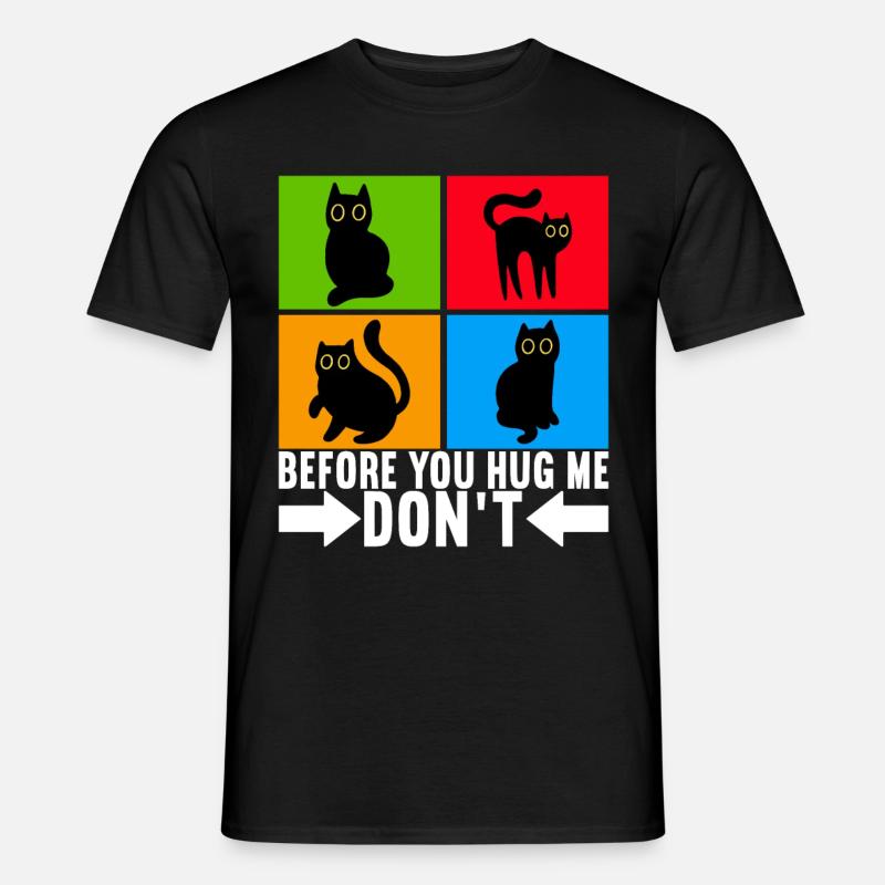 Katzen Misanthrop Sarkasmus - Männer T-Shirt - Schwarz