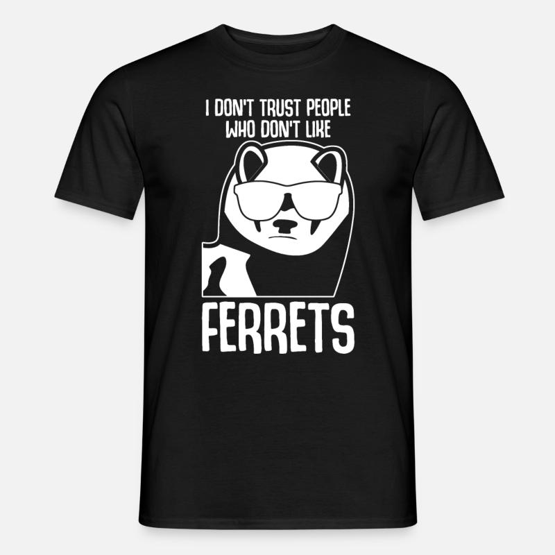 Frettchen mit Sonnenbrille - Männer T-Shirt - Schwarz