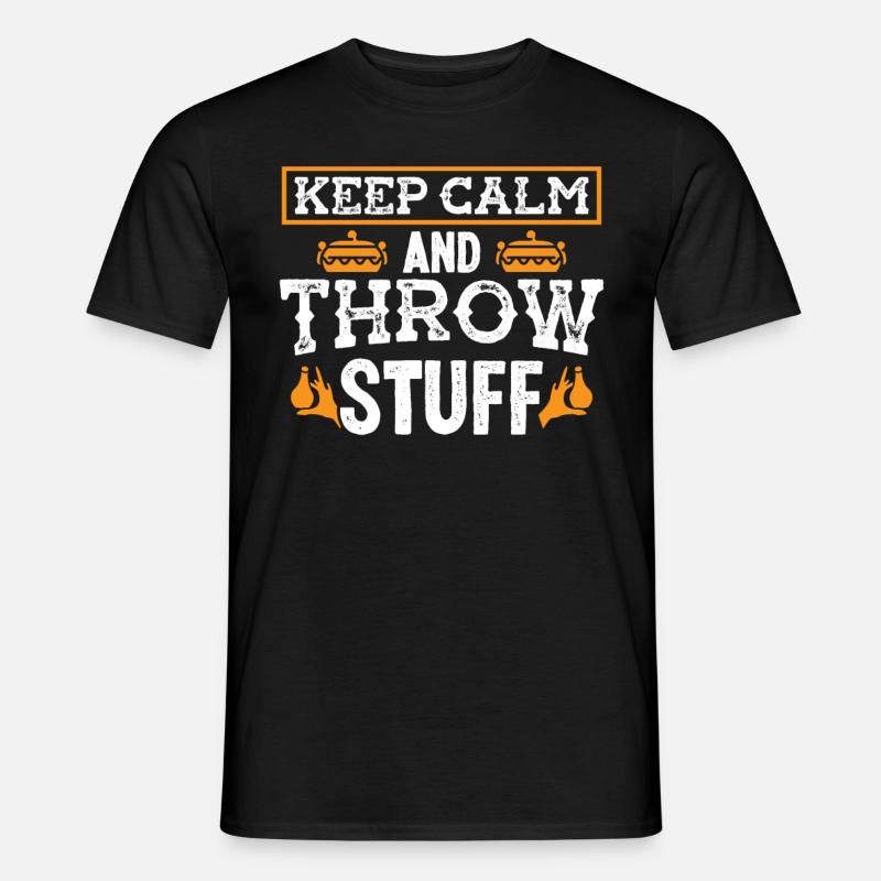 Calm an throw Stuff - Men's T-Shirt - black