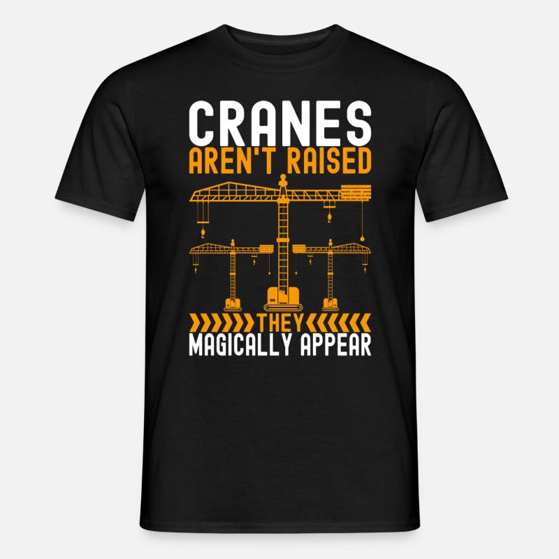 Kranführer Kranfahrer - Männer T-Shirt - Schwarz