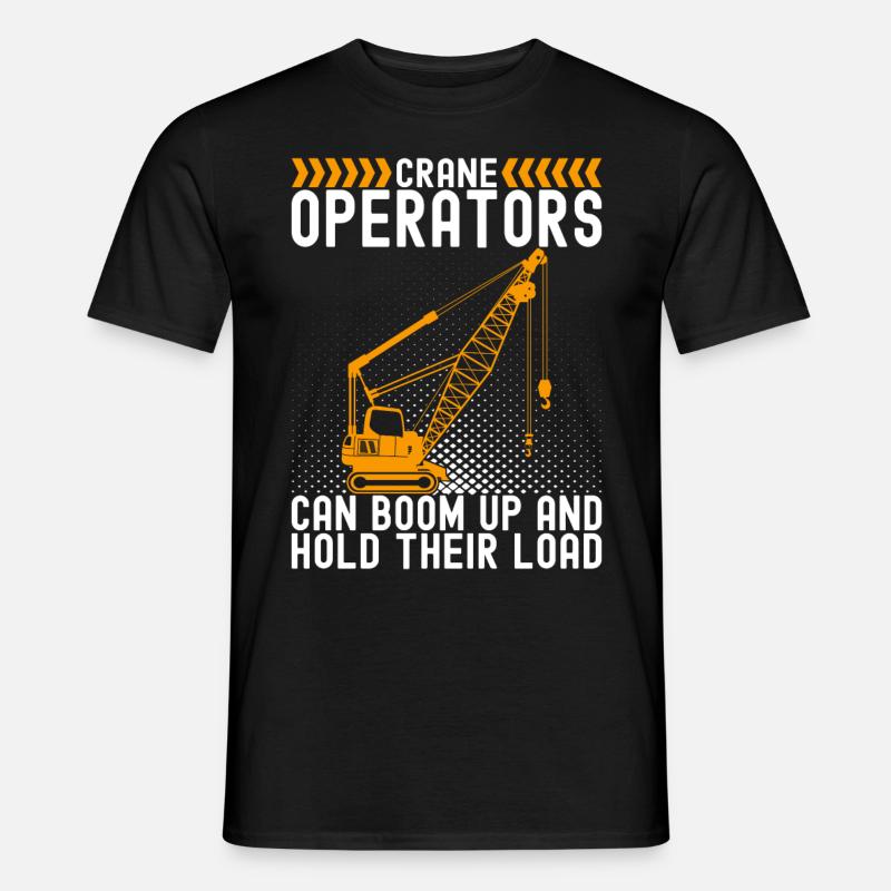 Kranführer Kranfahrer - Männer T-Shirt - Schwarz