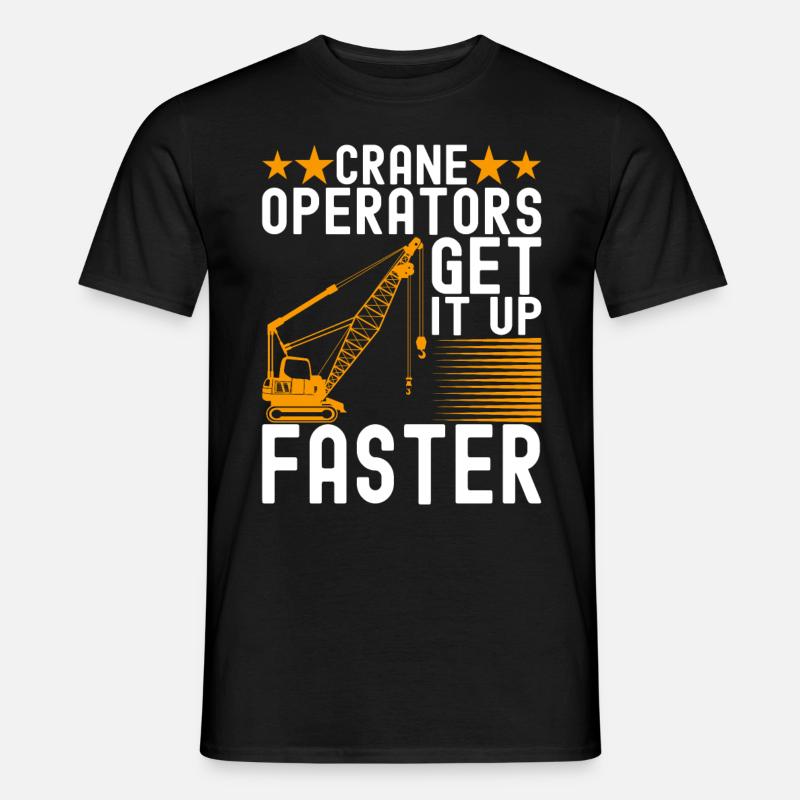 Kranführer Kranfahrer - Männer T-Shirt - Schwarz