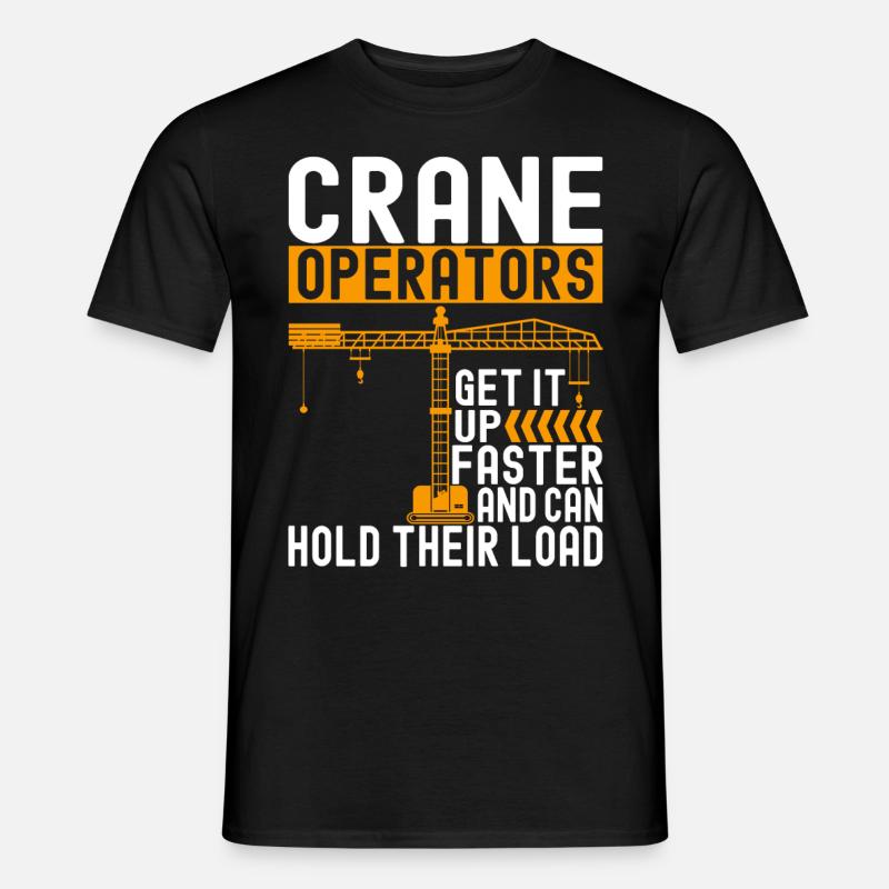 Kranführer Kranfahrer - Männer T-Shirt - Schwarz