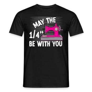 May the 1/4 be with you - Men's T-Shirt - black - Front - AI Model Male 178 light (178cm)