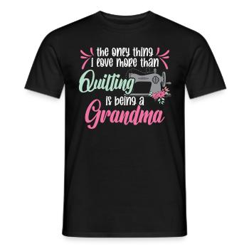 The oney thing i love more than Quilting - Men's T-Shirt - black - Front - AI Model Male 178 light (178cm)